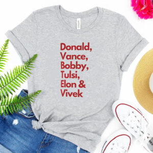 Trump, Vance, Elon, Tulsi, RFK Jr., Vivek Unisex Garment-Dyed T-shirts