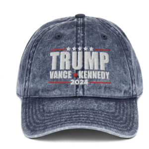 Trump Vance Kennedy 2024 Hat (Embroidered Vintage Cotton Twill Cap)