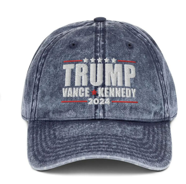 Trump Vance Kennedy 2024 Hat (Embroidered Vintage Cotton Twill Cap)