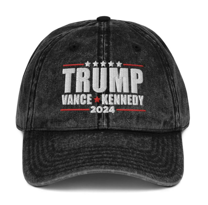 Trump Vance Kennedy 2024 Hats (Embroidered Vintage Cotton Twill Cap)