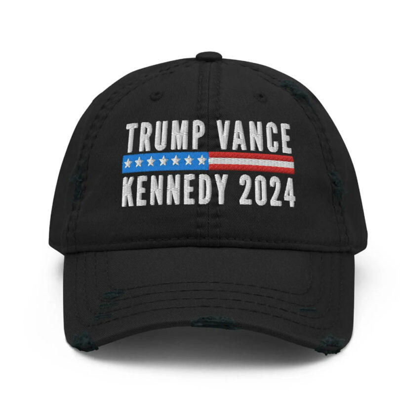 Trump Vance Kennedy Hat, embroydered Distressed Dad Hat