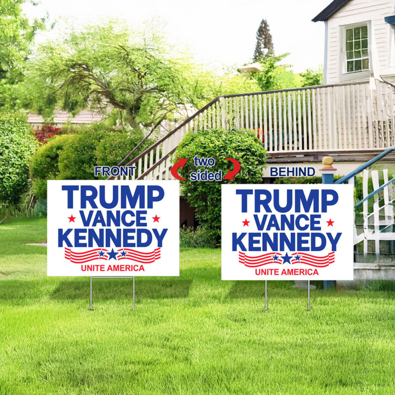 Trump Vance Kennedy Yard Sign, Unite America, Trump Vance Yard Signs, Republican Garden Sign