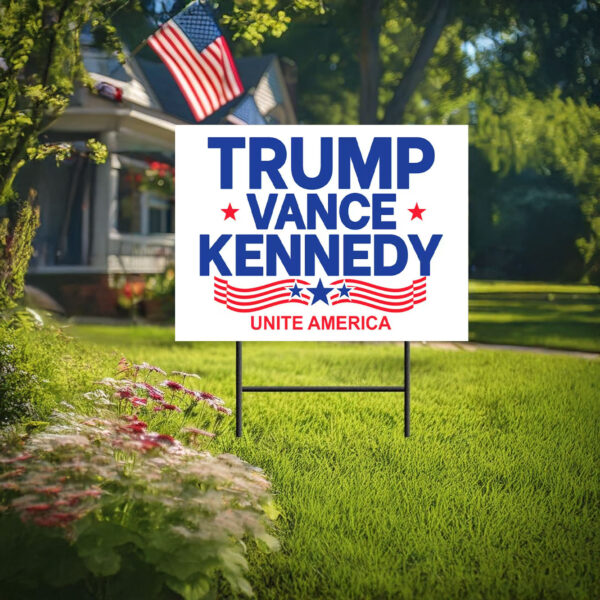 Trump Vance Kennedy Yard Signs, Unite America, Trump Vance Yard Sign, Republican Garden Signs