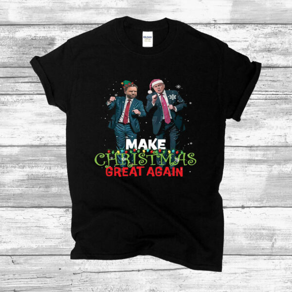 Trump Vance Make Christmas Great Again - Humorous Christmas Shirt Design