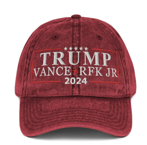 Trump Vance RFK JR 2024 Hat, Embroidered Trump Robert Kennedy Caps