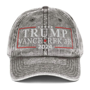 Trump Vance RFK JR 2024 Hats, Embroidered Trump Robert Kennedy Caps