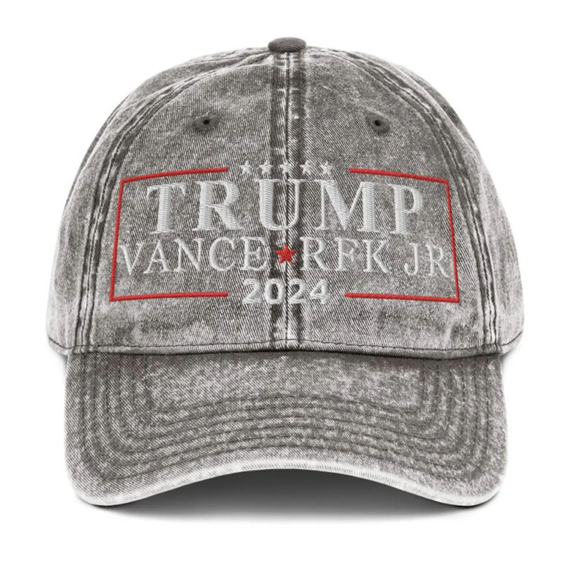 Trump Vance RFK JR 2024 Hats, Embroidered Trump Robert Kennedy Caps