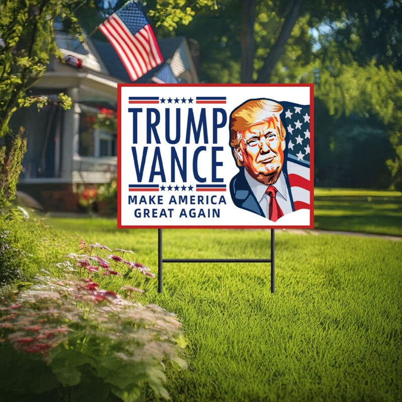 Trump Yard Sign, Trump Vance 2024 America Yard Sign, 2024 Election