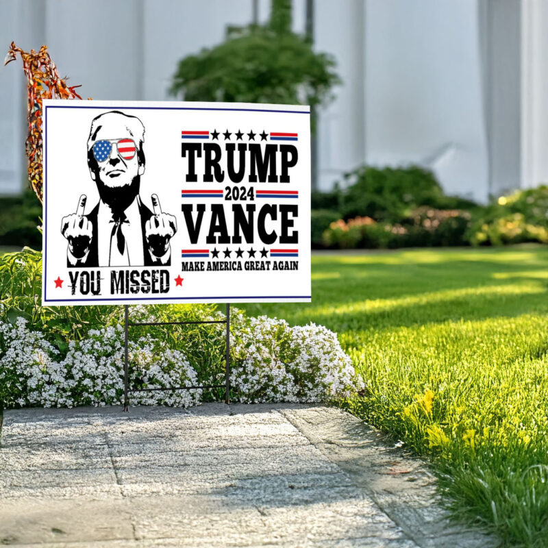 Trump Yard Sign -Trump Vance 2024 - Make America Great Again