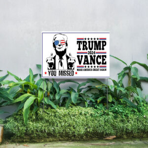 Trump Yard Signs -Trump Vance 2024 - Make America Great Again