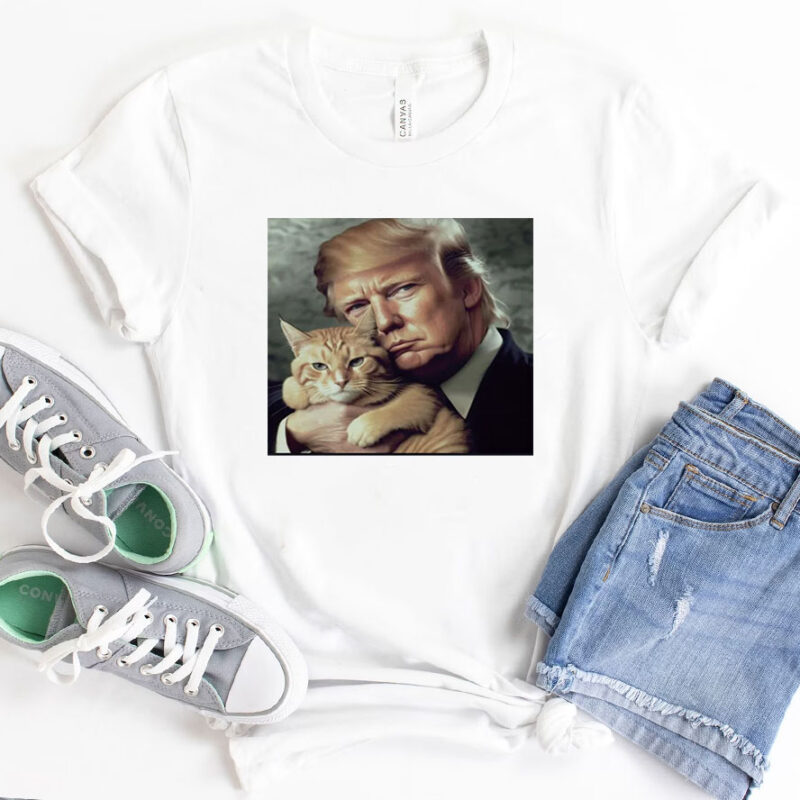 Trump and Cat T-Shirts, Funny Trump Shirts, Funny Political Tee, Vote Trump