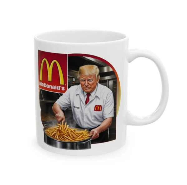 Trump at McDonalds Ceramic Mug, Trump Art Mugs