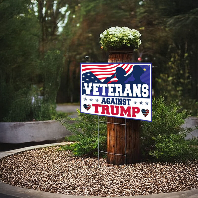 Veterans Against Trump Yard Signs, Veterans For Trump, Trump Vance 2024 yard sign