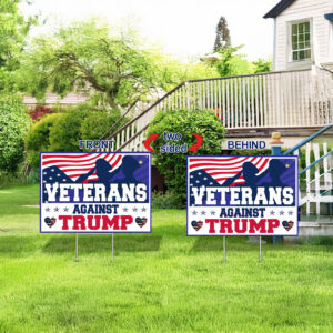 Veterans Against Trump Yard Signs, Veterans For Trump, Trump Vance 2024 yard signs