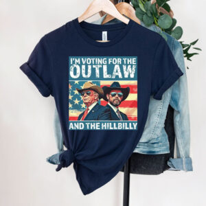 Vintage I'm Voting For The Outlaw And The Hillbilly 2024 Shirt, Republican, Donald Trump, Trump Gift, Trump