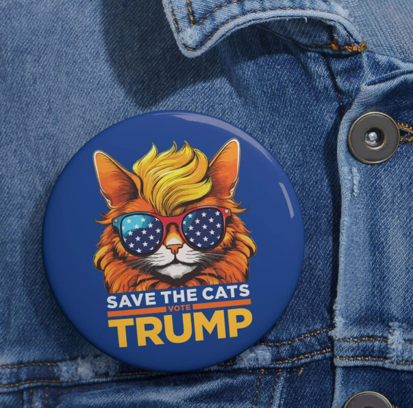 Vote TRUMP CAT Election Buttons