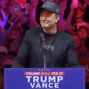 dark, gothic MAGA hat at Trump Madison Square Garden rally1