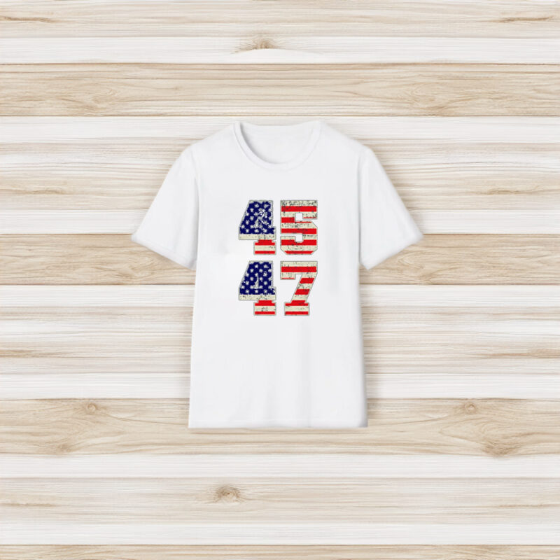 45 47 American Flag Trump Shirt, Republican Shirt, 47th President Trump T-shirts