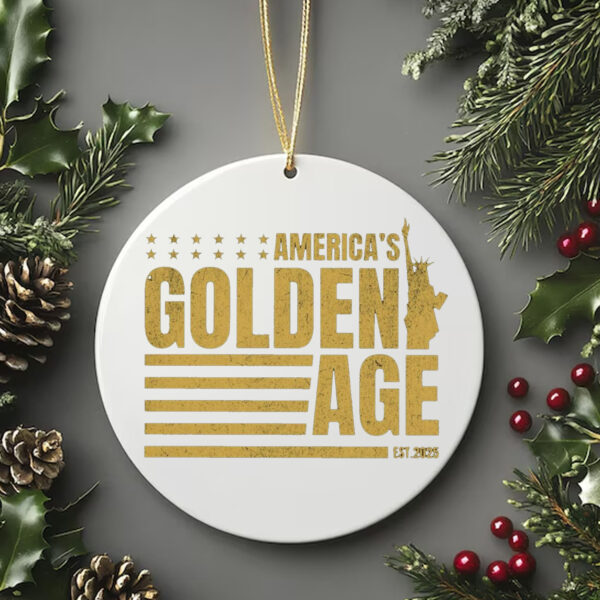 America's Golden Age Established 2025 Ornament