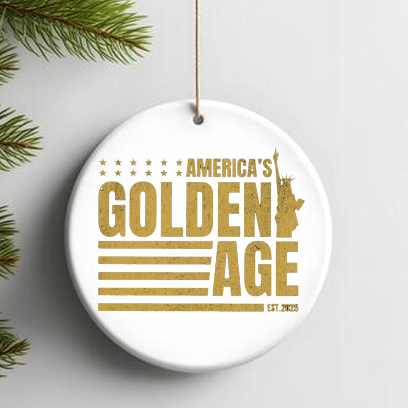 America's Golden Age Established 2025 Ornament2