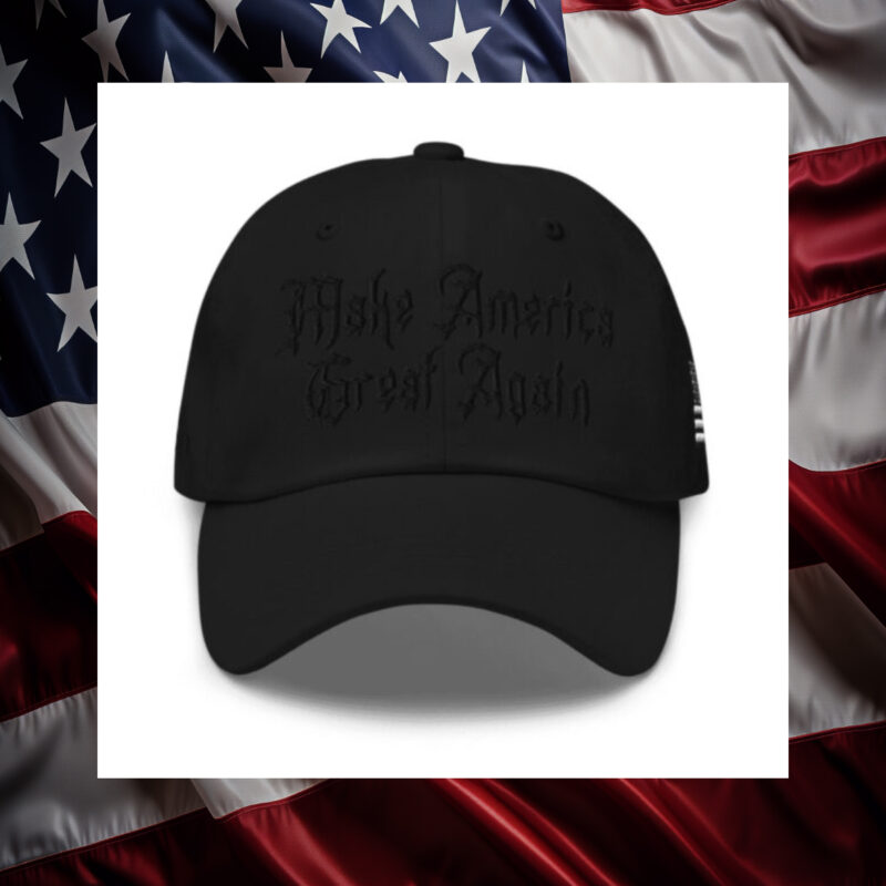 Black Dark Gothic MAGA Hat usa1