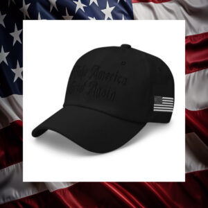 Black Dark Gothic MAGA Hat usa3