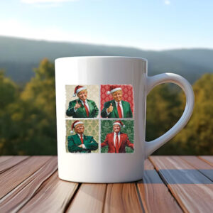 Boho Christmas Trump Mug , Happy Holidays , Merry Vibes