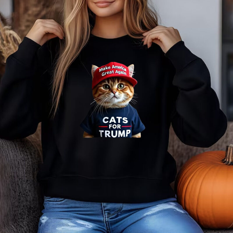 Cats For Trump Maga 2024 Sweatshirt , T-shirt , Hoodie , Long Sleeve T-shirt , Cats Lives Matter Trump 202433