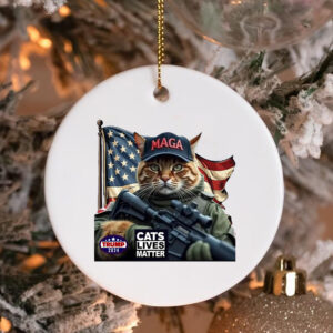 Cats Lives Matter Maga Trump 2024 Ornament , Cats Lives Matter Trump 20243