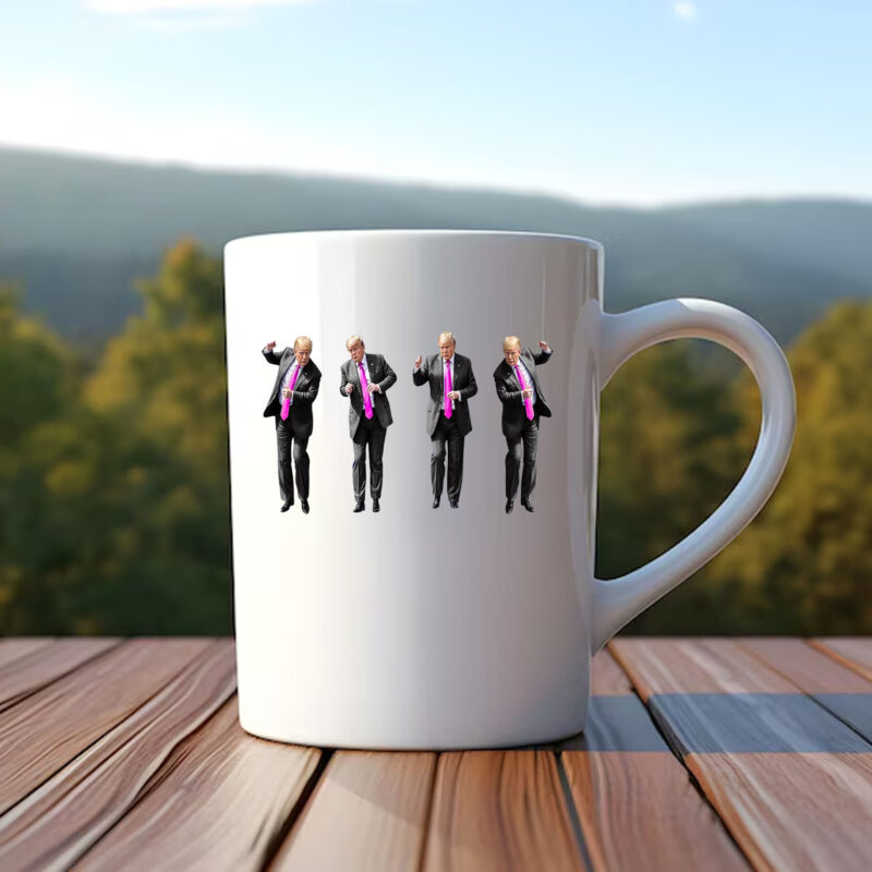 Dancing Donald Trump Mug , 2024 Trump America President Christmas