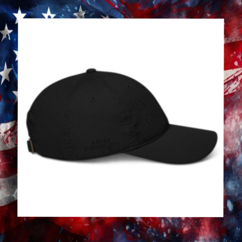 Dark MAGA Embroider Black Hat, usa