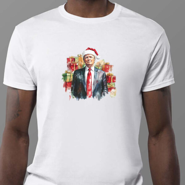 Donald Trump Christmas Sweatshirt , T-shirt , Hoodie , Long Sleeve T-shirt , MAGA Holidays , Trump with Santa1