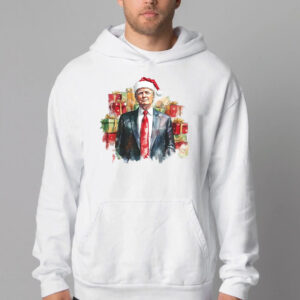 Donald Trump Christmas Sweatshirt , T-shirt , Hoodie , Long Sleeve T-shirt , MAGA Holidays , Trump with Santa2