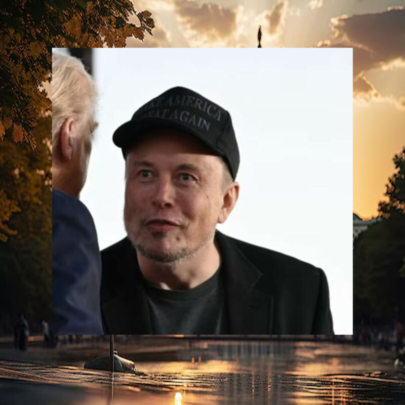 Elon Musk Black Trump Hat 2024