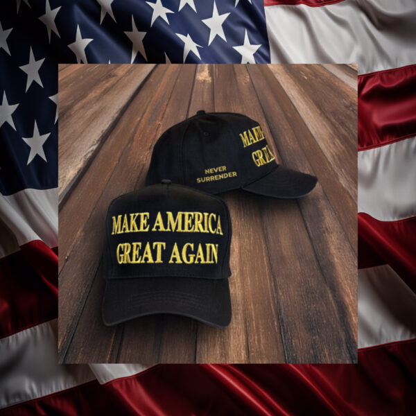 Gold Dark MAGA Hat usa3