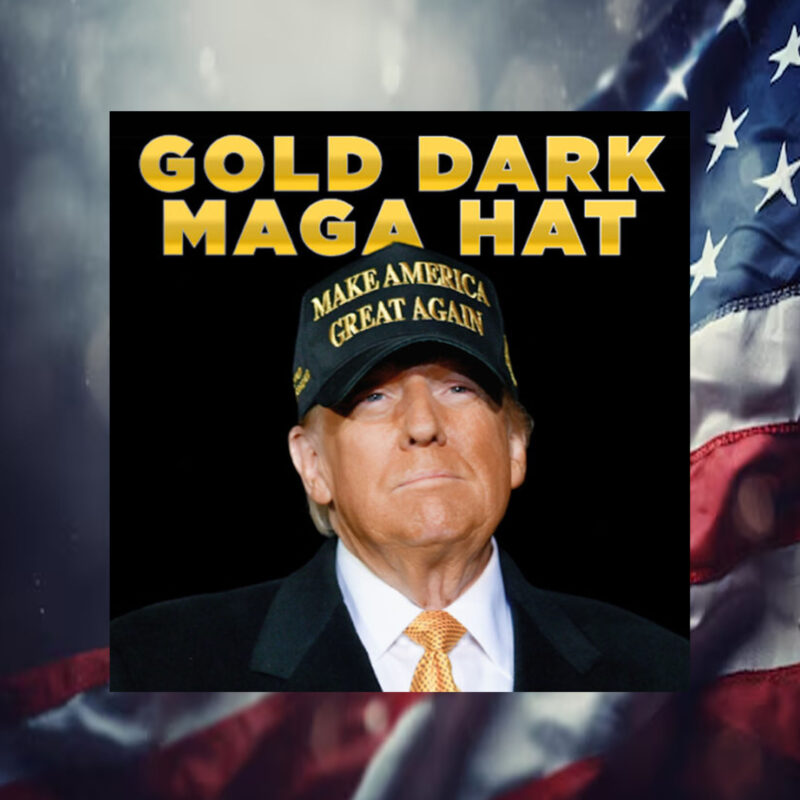 Gold Dark MAGA Hat – MET WITH JOE ROGAN! 2024