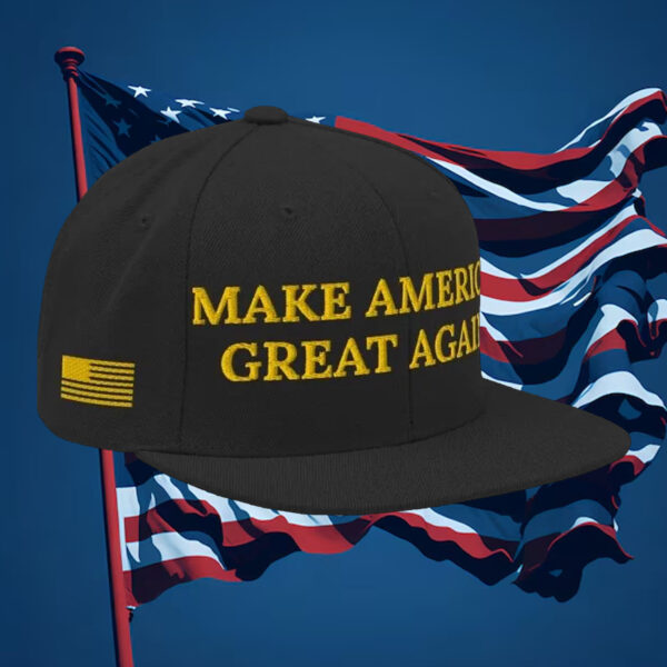 Gold MAGA Hat – Black with Gold Embroidery Make America Great Again, TRUMP 20241