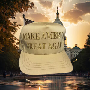 Gold MAGA Make America Great Again Donald Trump ‘24 Hat Trending Elon Musk