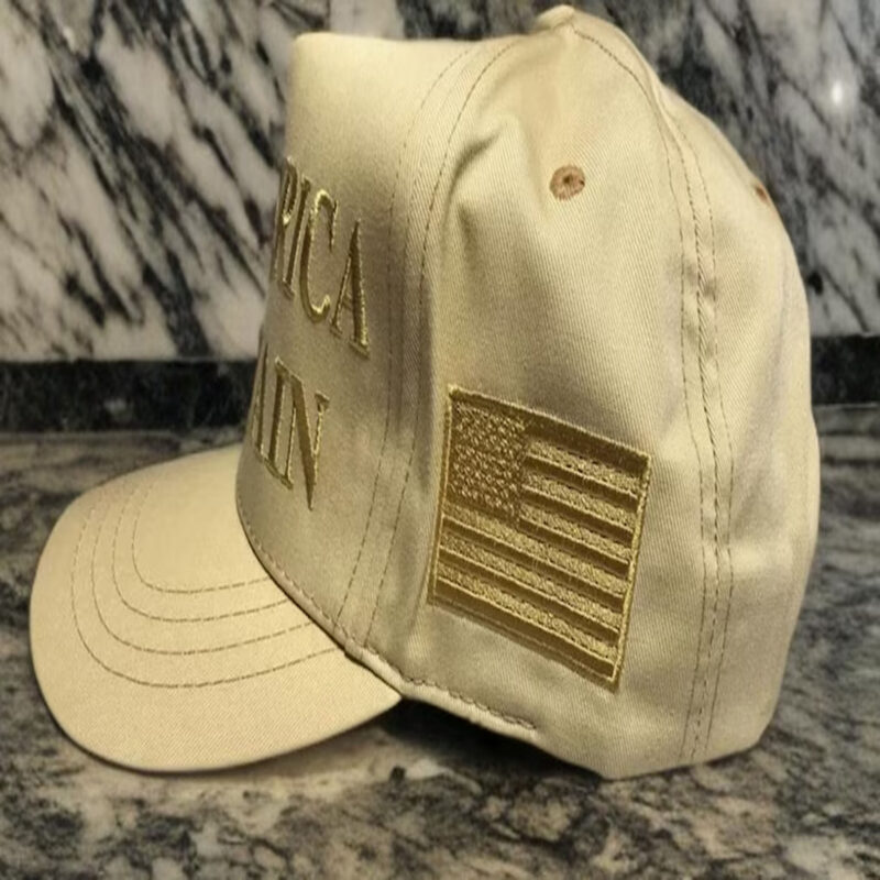 Gold MAGA Make America Great Again Donald Trump ‘24 Hat Trending Elon Musk2