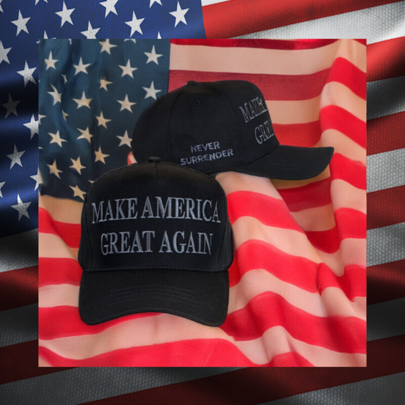 Never Surrender Black MAGA Hat for Patriots usa1