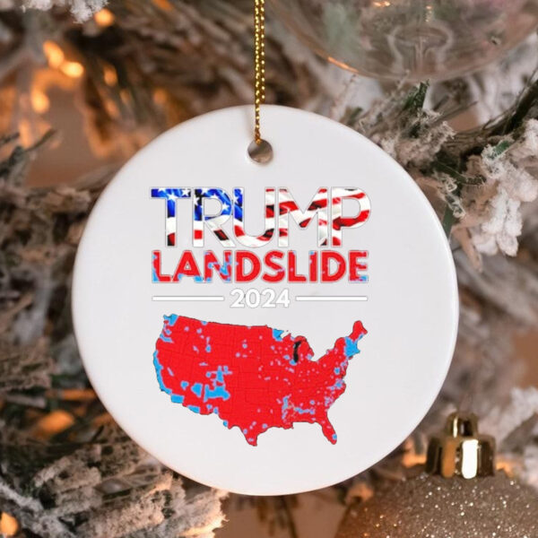 Official 2024 Electoral Map Trump Landslide Red Election Map Ornament33