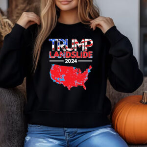 Official 2024 Electoral Map Trump Landslide Red Election Map Sweatshirt , T-shirt , Hoodie , Long Sleeve T-shirt33