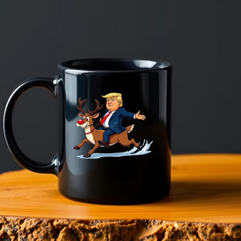 Rudolph the Red Nosed Reindeer Christmas Donald Trump Xmas Mug2