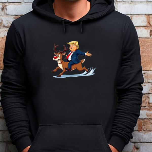 Rudolph the Red Nosed Reindeer Christmas Donald Trump Xmas Sweatshirt , T-shirt , Hoodie , Long Sleeve T-shirt