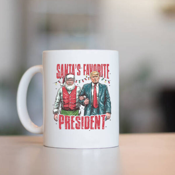 Santa's Favorite President Mug , Trump Christmas1