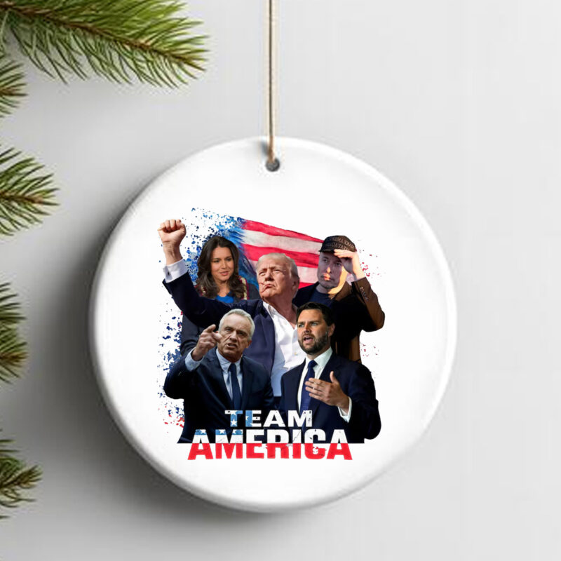 Team America, Trump Vance Musk Kennedy Gabbard Ornament2