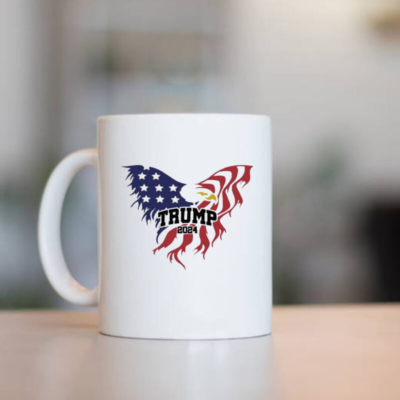 Trump 2024 , Eagle Flag Trump Mug , Pro Trump 2