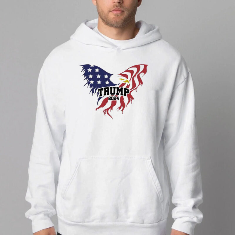 Trump 2024 , Eagle Flag Trump Sweatshirt , T-shirt , Hoodie , Long Sleeve T-shirt , Pro Trump 2