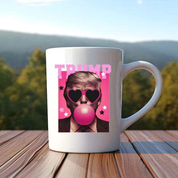 Trump Bubble Gum Mug , Pink Sunglasses, President Donald Trump