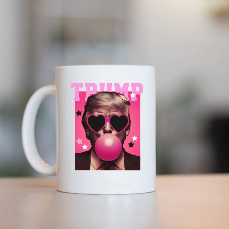 Trump Bubble Gum Mug , Pink Sunglasses, President Donald Trump1